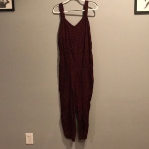 Red and black romper